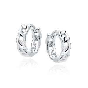 Cercei rotunzi argint Ø13 mm Chain DiAmanti Z1909DER-DIA (Argint 925‰ 2,4 g.)
